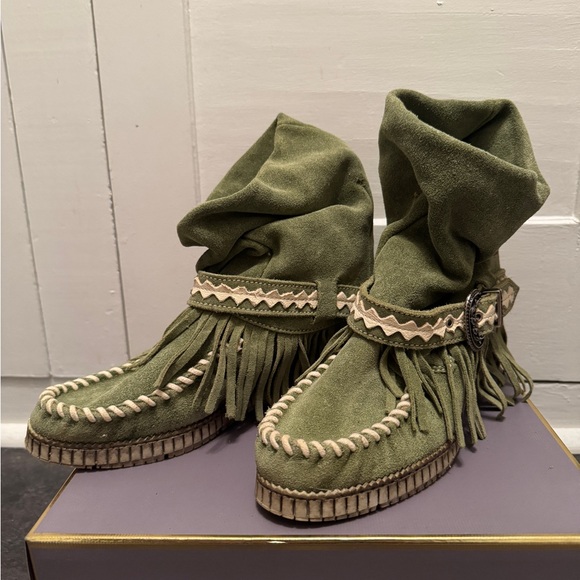 El Vaquero - Leather Suede Apache Boots - Picture 2 of 6